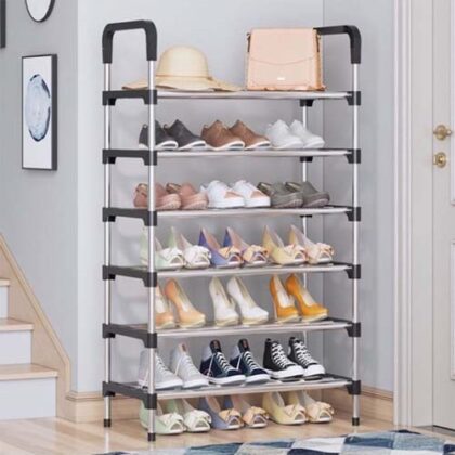 Shoe Rack for Home, Stainless Steel Rod 5,6 Layer Shoe Rack, Shoe Shelf Organizer for Compact Space at Office Home
