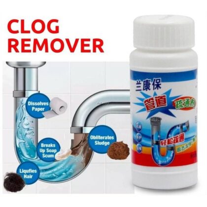 Pack of 2 Pipe Drain Cleaner Clog Remover Powder